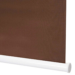 Decoshop26 Store enrouleur de fenêtre occultant protection solaire store à tirage latéral 60x160cm opaque marron 04_0004429