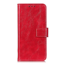 Wewoo Housse Coque Pour OPPO A9 2020 Etui à rabat horizontal Texture de Crazy Horse avec support et fentes cartes et cadre photo et porte-monnaie Rouge