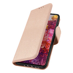 Avizar Étui pour Samsung Galaxy S20 FE Clapet Portefeuille Support Vidéo Rose Gold