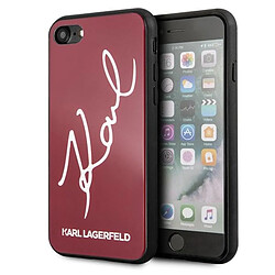 karl lagerfeld klhci8dlksre iphone 7/8 se 2020 czerwony/rouge hard coque signature glitter