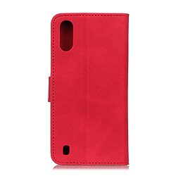 Etui en PU style vintage rouge pour votre ZTE Blade A5 (2020)