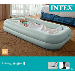 INTEX Matelas pneumatique Kidz Travel Bed Set 107x168x25 cm 66810NP pas cher