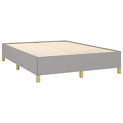 Acheter Maison Chic Lit adulte - Lit simple Cadre de lit,Structure du lit Contemporain Gris clair 140x190 cm Tissu -MN90638