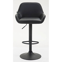 Non Lot de 2 tabourets de bar Braga simili cuir noir