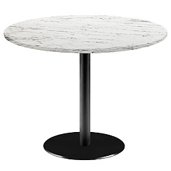 Restootab Table Ø120cm - modèle Rome marbre calacata