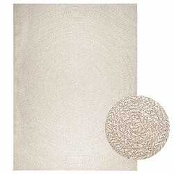 vidaXL Tapis ZIZUR crème 240x340 cm aspect de jute intérieur extérieur