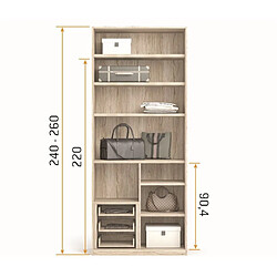 Inside 75 Option 14 pour intérieur d'armoire 96,2 cm hauteur 240 cm