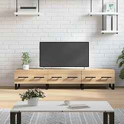 Maison Chic Meuble TV scandinave - Banc TV pour salon chêne sonoma 150x36x30 cm bois d'ingénierie -MN63616