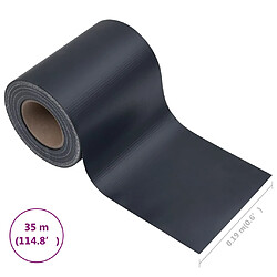 vidaXL Écran d'intimité de jardin PVC 35x0,19 m Gris foncé mat pas cher