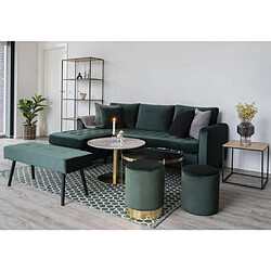 Acheter Mes Banc 100x35x44 cm en velours vert - LEEDY