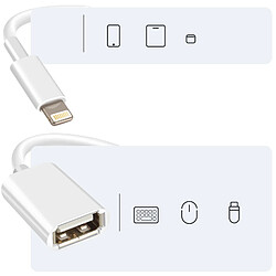 Avis Avizar Adaptateur OTG USB vers Lightning Compact Portable 10cm Blanc