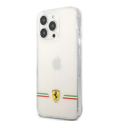 Ferrari Coque pour iPhone 13 Pro en TPU Antichocs modèle Italia Wings Transparent pas cher