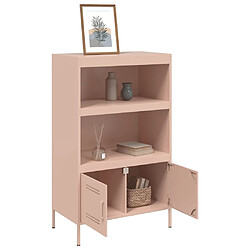 Acheter vidaXL Buffet haut rose 68x39x113 cm acier