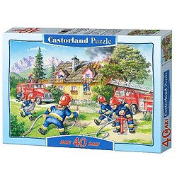 Castorland Puzzle 40 pièces maxi : Au feu les pompiers