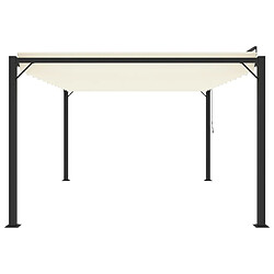 Acheter Maison Chic Tonnelle | Pergola avec toit à persienne 3x4 m Crème Tissu et aluminium -GKD12968