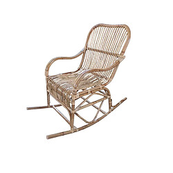 Fauteuil à Bascule Romimex Naturel Rotin 55 x 105 x 90 cm