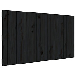 vidaXL Tête de lit murale Noir 127,5x3x60 cm Bois massif de pin