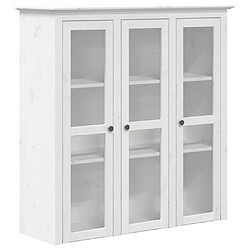 vidaXL Armoire avec portes vitrées BODO blanc bois de pin massif