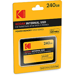 KODAK - Carte Internal SSD Power - 240GB - Noir