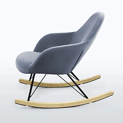 Avis Ahd Amazing Home Design Chaise à bascule au design moderne Eiffel ROCKing en velours, Couleur: Gris foncé