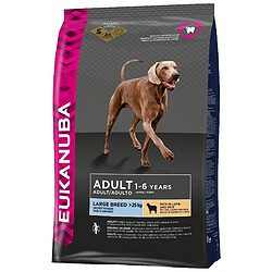 EUKANUBA Croquettes premium chiens adultes grandes races - Digestion sensible - 100% Complete et Equilibrée - Agneau et Riz - 12kg