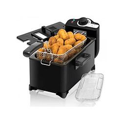 Cecotec, Friteuse Électrique, CleanFry 3 L Black, 3L, Jusqu?à 190 ºC, Cuve Émaillée qui convient au Lavevaisselle, Filtre OilCle