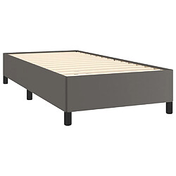 Avis vidaXL Cadre de lit sans matelas gris 80x200 cm similicuir