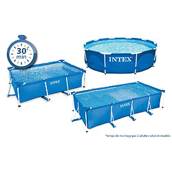 Avis Piscine tubulaire rectangle metal frame junior intex 450 x 220 x 84 cm