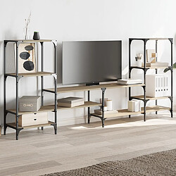 Avis Maison Chic Meuble TV, Banc TV pour salon, Meuble de rangement chêne sonoma 206,5x28,5x95 cm bois d'ingénierie -GKD34847