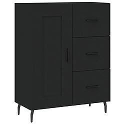 vidaXL Buffet noir 69,5x34x90 cm bois d'ingénierie