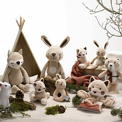 Paris Prix Doudou avec Hochet Lapin 12cm Beige