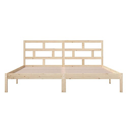 Acheter Maison Chic Lit adulte - Lit simple Cadre de lit,Structure du lit Contemporain Bois de pin massif 140x190 cm -MN88752