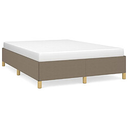 vidaXL Cadre de lit sans matelas taupe 140x200 cm tissu