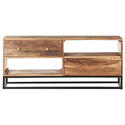 Maison Chic Meuble TV scandinave - Banc TV pour salon 120x30x50 cm Bois d'acacia brut -MN30323