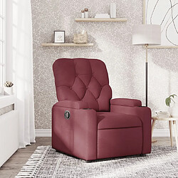 Maison Chic Fauteuil inclinable,Fauteuil luxe de relaxation Rouge bordeaux Tissu -MN62498