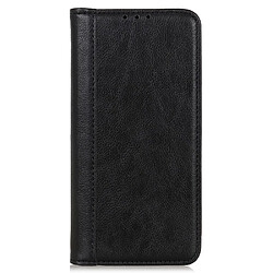 Etui en PU texture litchi, fermeture magnétique avec support, noir pour votre Nokia G11/G21