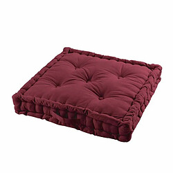 Paris Prix Coussin de Sol Déco Panama 60x60cm Bordeaux