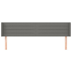 Avis Maison Chic Tête de lit scandinave avec oreilles,meuble de chambre Gris foncé 183x16x78/88 cm Tissu -MN30344