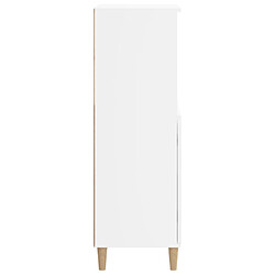 Avis vidaXL Buffet haut Blanc 60x36x110 cm Bois d'ingénierie