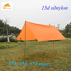 Universal Camping multifonctionnel, protection contre la pluie, camping portable, polyester, auvent de plage, tente, couverture.(Orange)