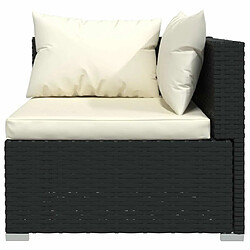 Avis Maison Chic Salon de jardin 6 pcs + coussins - Mobilier/Meubles de jardin - Table et chaises d'extérieur Résine tressée Noir -MN31125