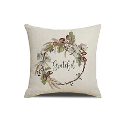 Acheter P60 4pcs 45 * 45cm Thanksgiving Motif de citrouille Taie d'oreiller en lin d'oreiller imprimé Coussin Coussin Coussin Coussin Décoration de la maison