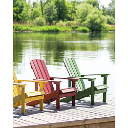 Beliani Chaise de jardin ADIRONDACK Bois d'ingénierie Vert