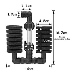 Avis Wewoo Coton biochimique muet pneumatique double de mur de l'aquarium fixé au mur de 2 PCS