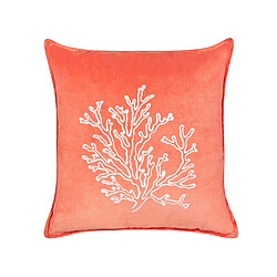 Beliani Coussin NORI Coton 45 x 45 cm Corail