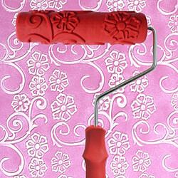 7 "bricolage décor de mur empaistic fleur peinture rouleau brosse outil avec poignée # 7