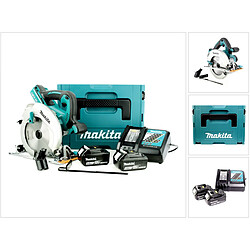 Makita DHS 710 RTJ Scie circulaire portative 190 mm 36 V Li-Ion + 2x Batteries 5,0 Ah + Chargeur + Makpac avec insert