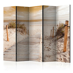 Artgeist Paravent - On the beach - sepia II [Room Dividers] [225x172]