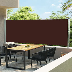 Maison Chic Auvent latéral rétractable de balcon | Store extérieur | Auvent solaire de patio 160x600 cm Marron -GKD76541