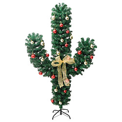 Avis vidaXL Cactus de Noël avec support et LED Vert 150 cm PVC